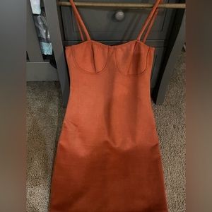 Orange Velvet Dress